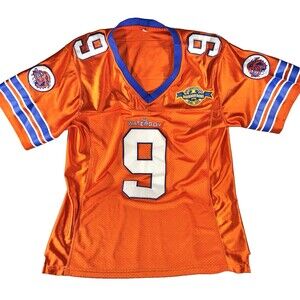 Waterboy Bobby Boucher #9 Mud Dogs 50th Bourbon Bowl Orange Football Jersey